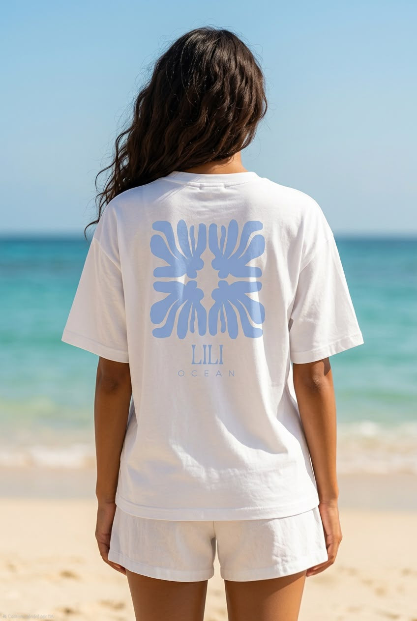 T-Shirt manche courtes overzise blanc - Lisa