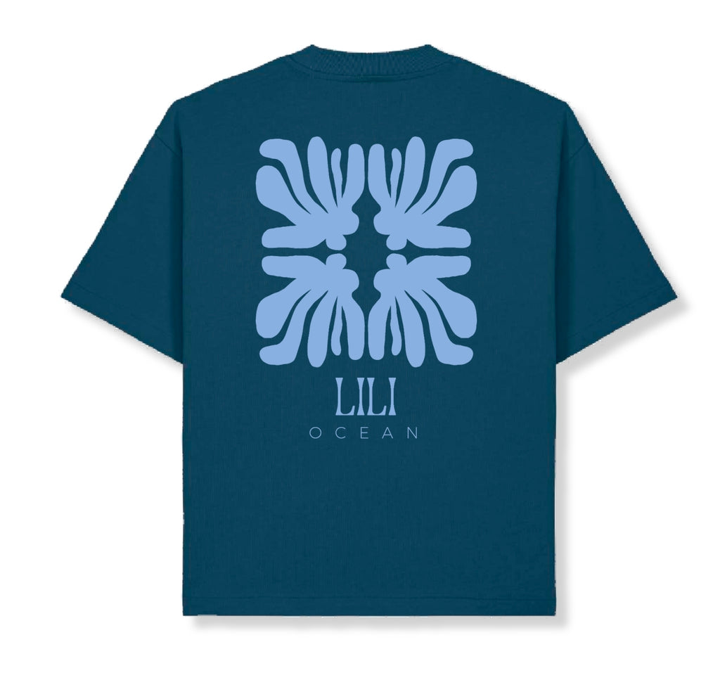 T-Shirt manche courtes overzise Bleu canard - Chloé