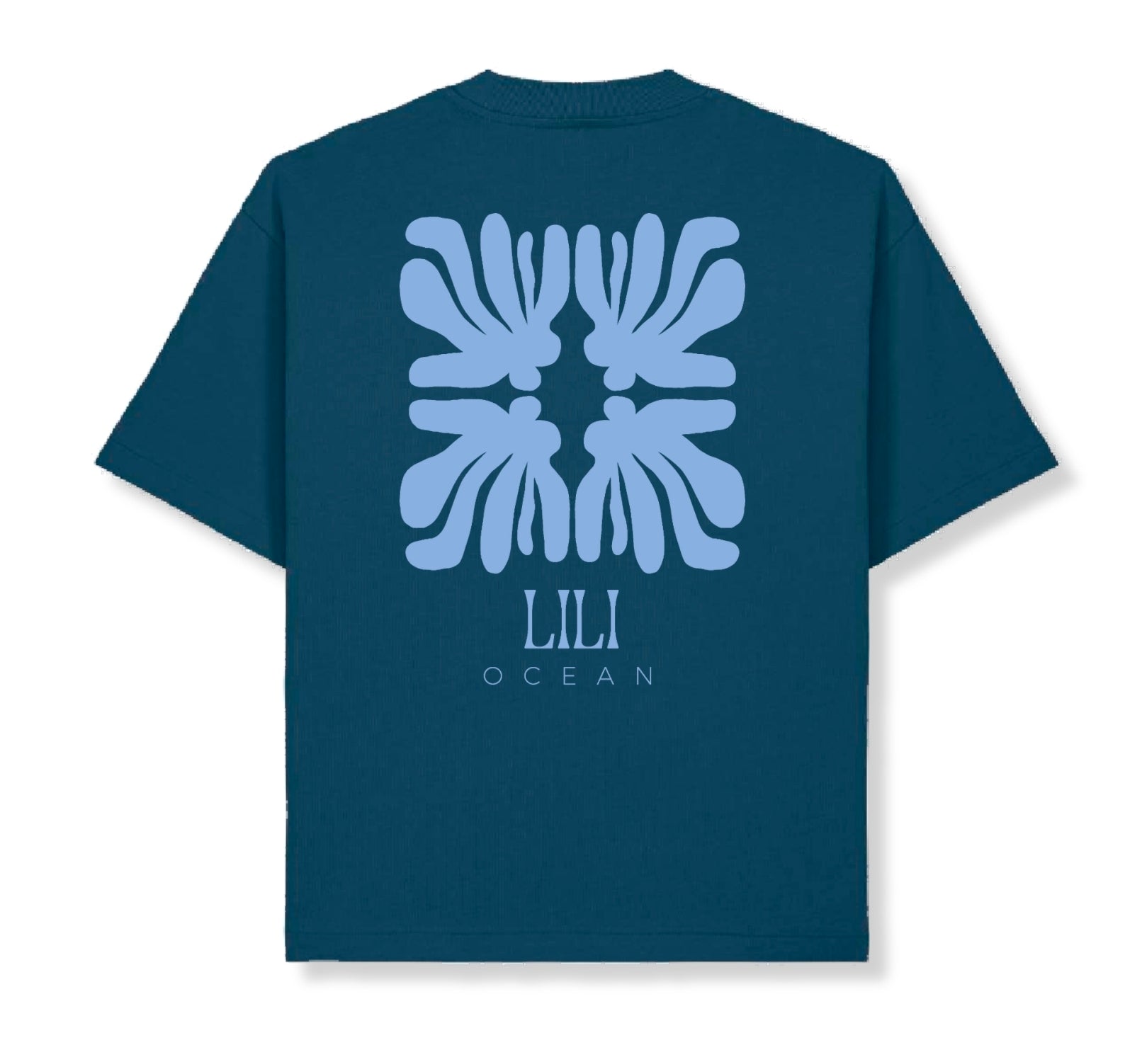 T-Shirt manche courtes overzise Bleu canard - Chloé
