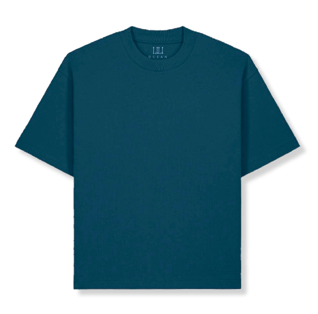 T-Shirt manche courtes overzise Bleu canard - Chloé