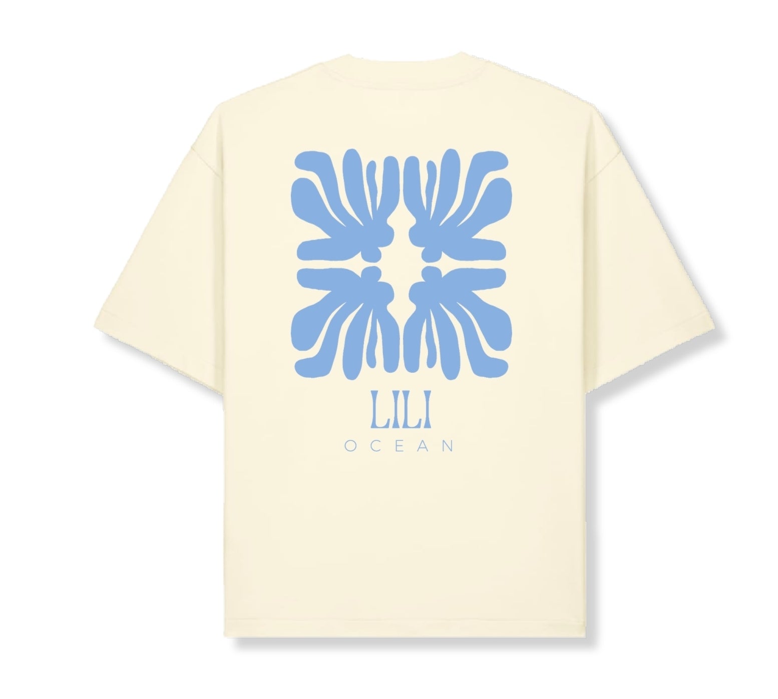T-Shirt manche courtes overzise crème - Luna