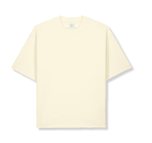 T-Shirt manche courtes overzise crème - Luna